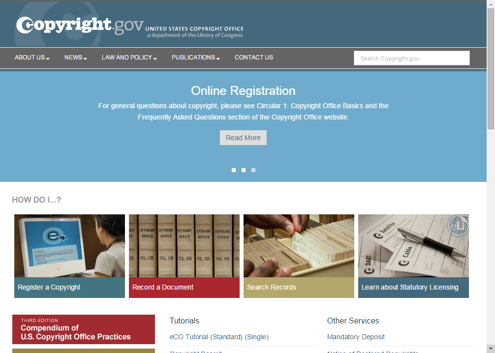 copyright.gov website screen capture